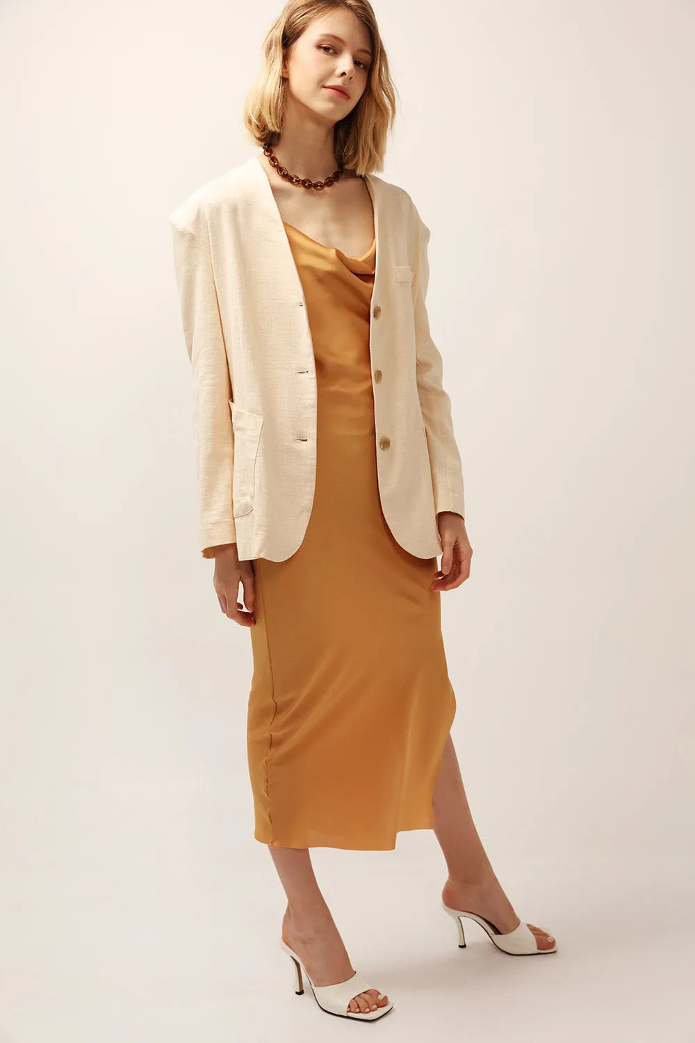 Emma Oversized Collarless Blazer