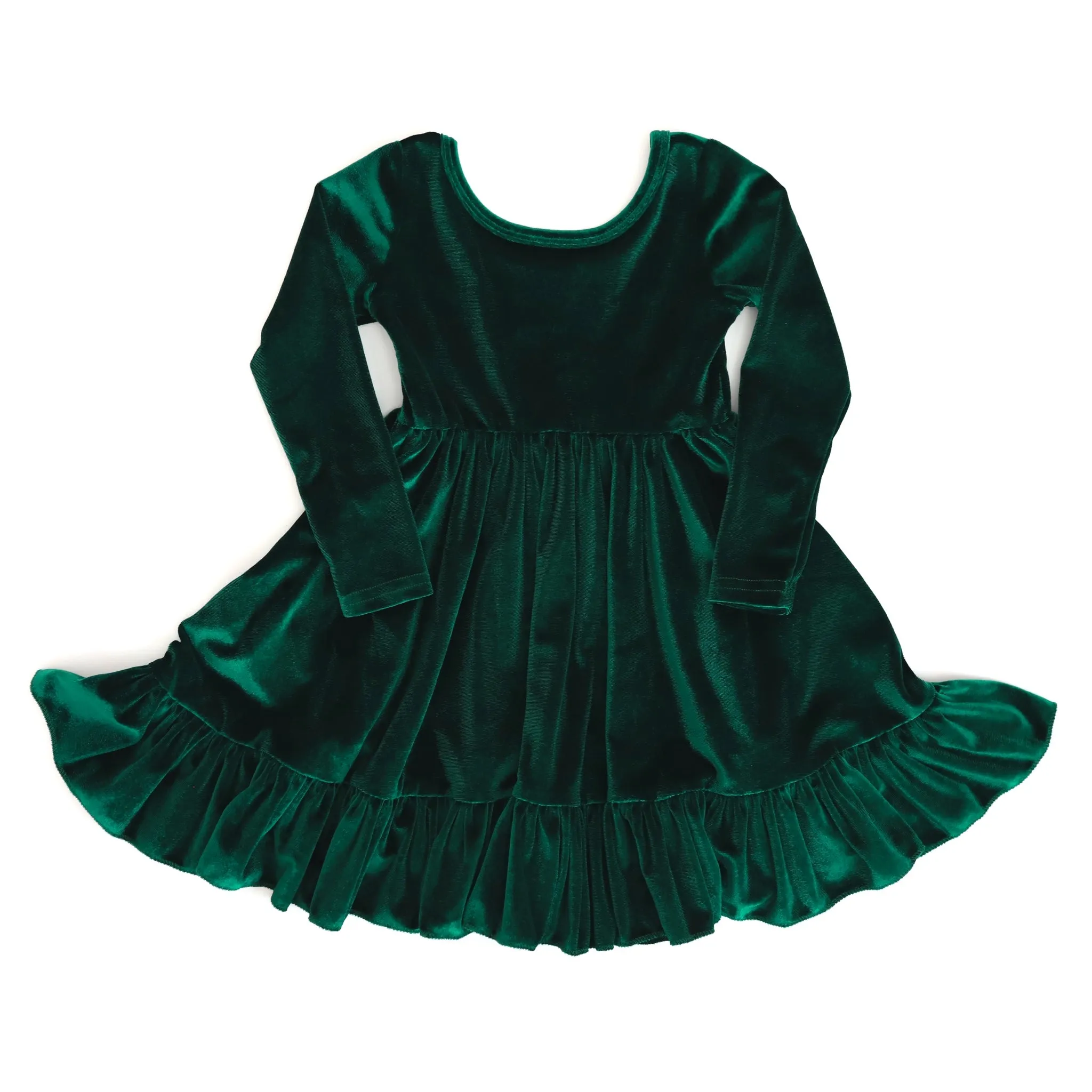 Evergreen Velvet Charm Dress