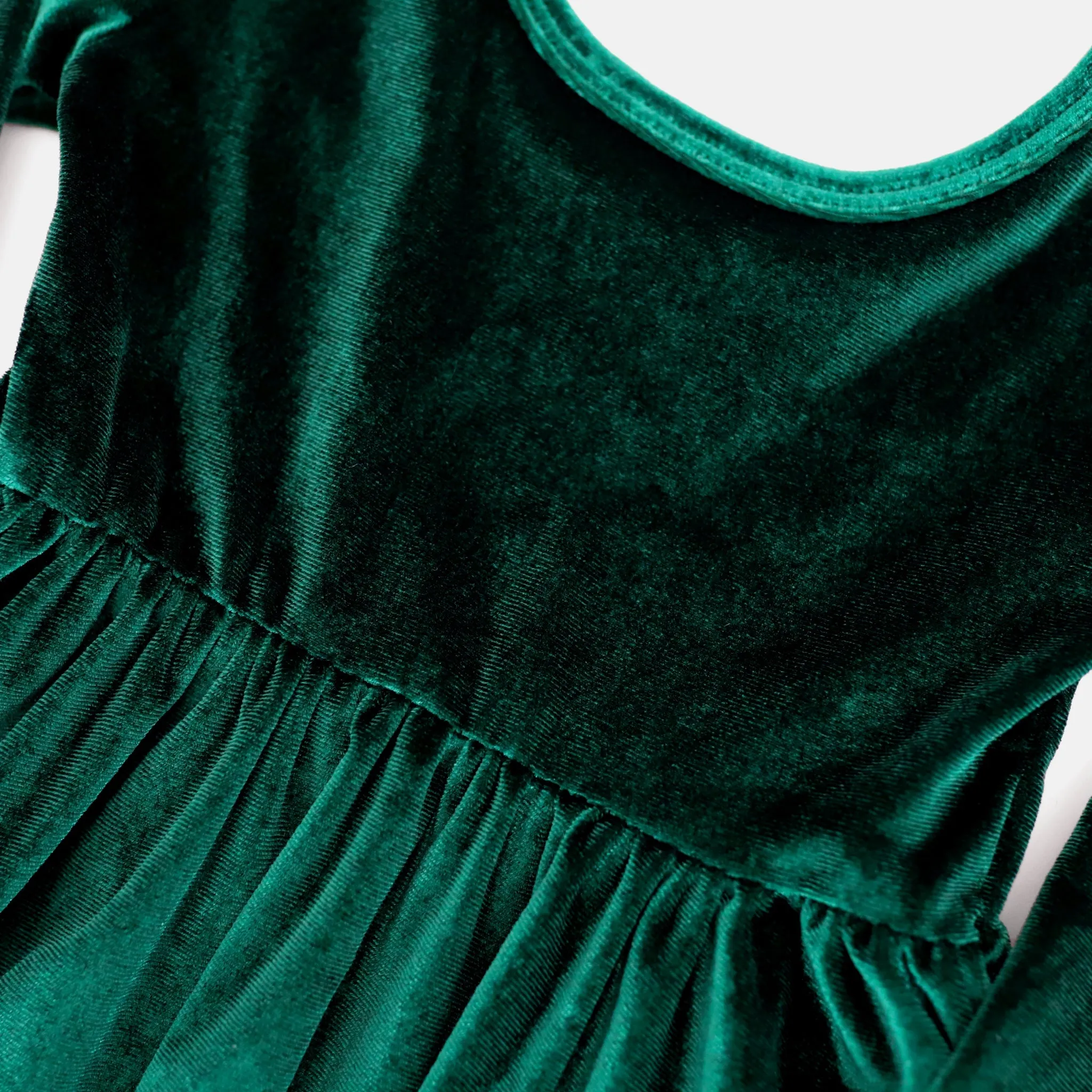 Evergreen Velvet Charm Dress