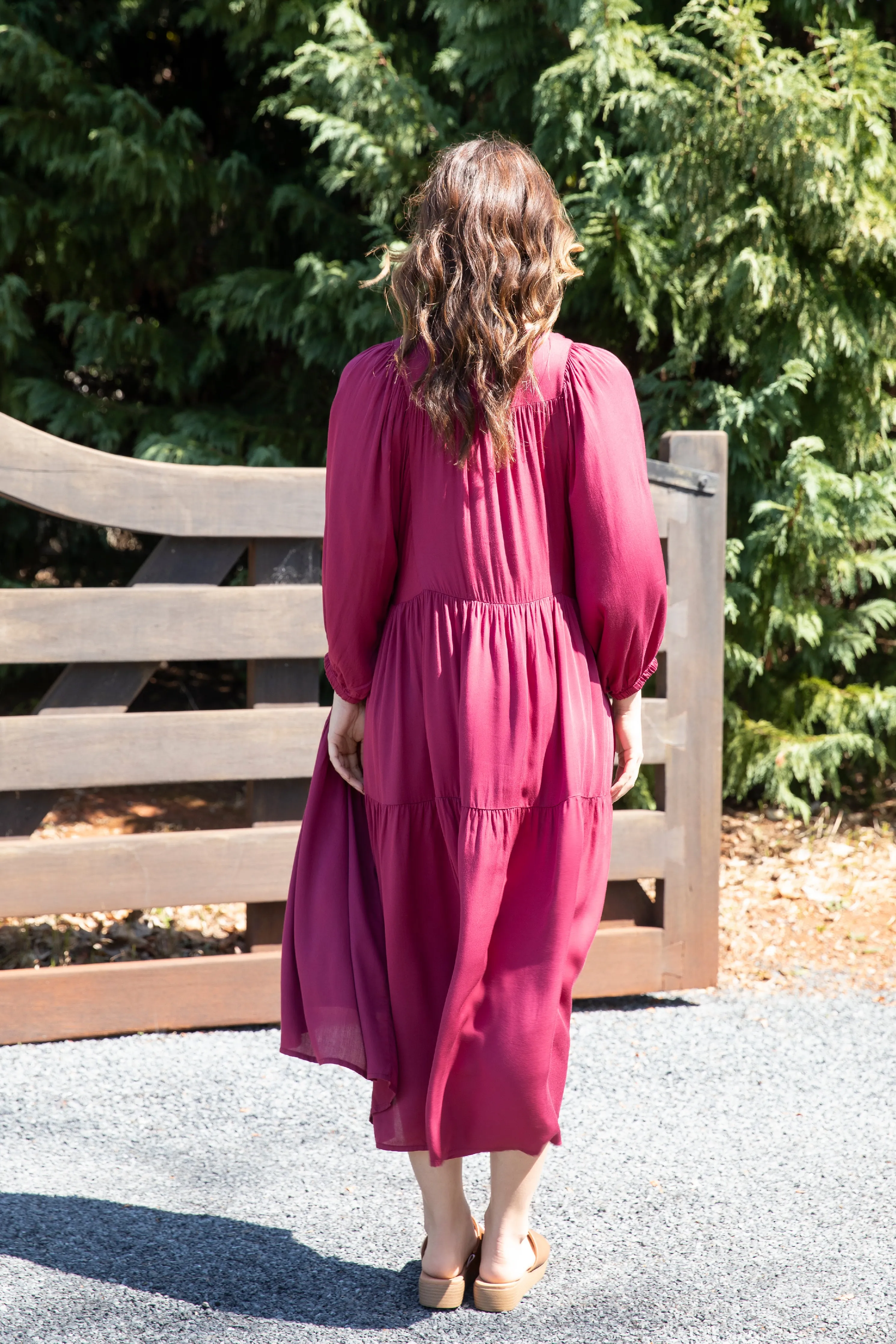 FINAL SALE Charlie Dress in Merlot