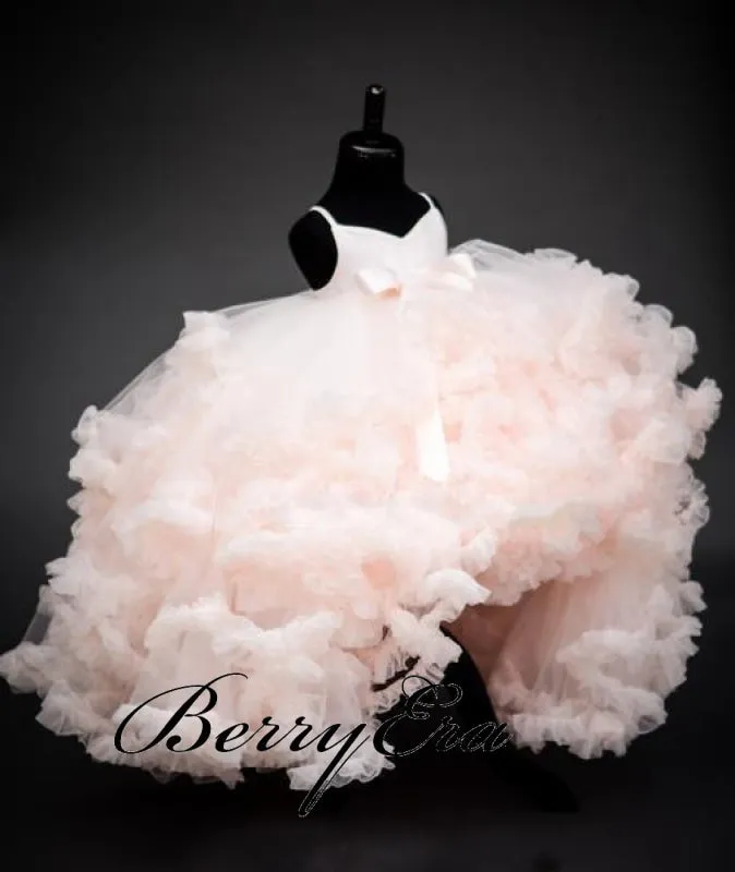 Fluffy Hi-low Tulle Flower Girl Dresses, Lovely Little Girl Dresses