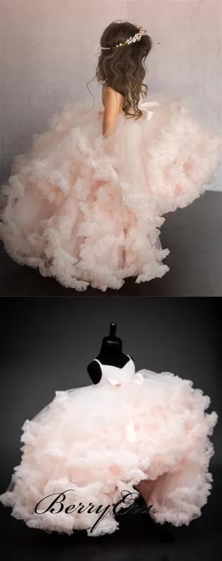 Fluffy Hi-low Tulle Flower Girl Dresses, Lovely Little Girl Dresses