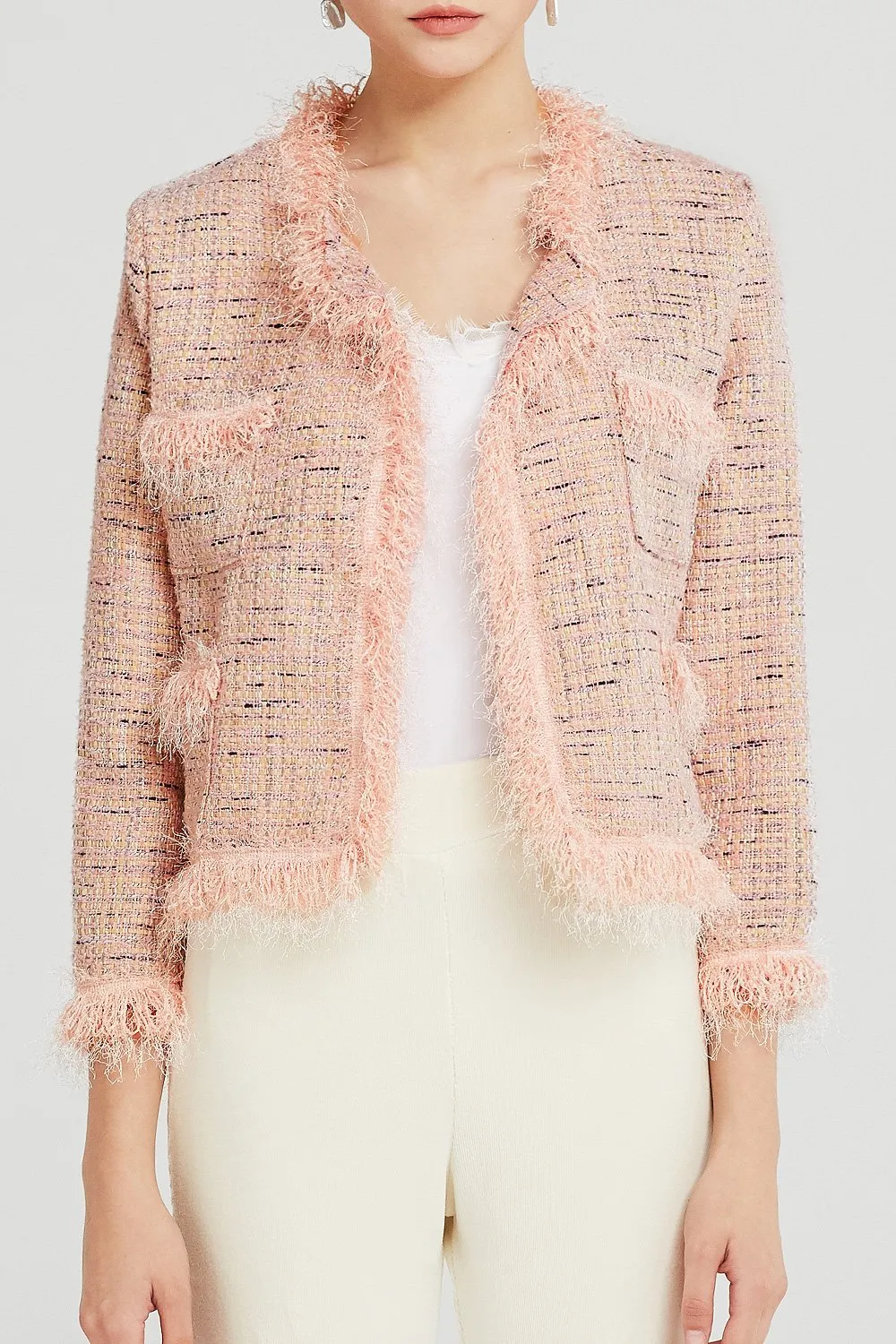 Gemma Tweed Fringe Jacket