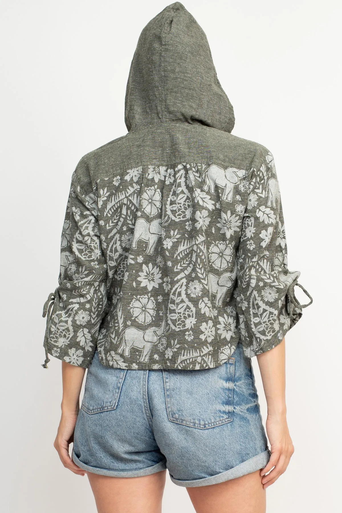 Hemp-Cotton Elephant Baja Hoodie