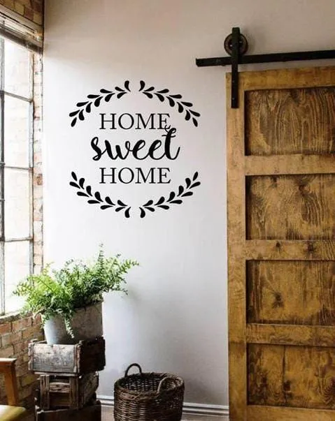 Home Sweet Home Quote Vinyl Wall Sticker 2 sizes