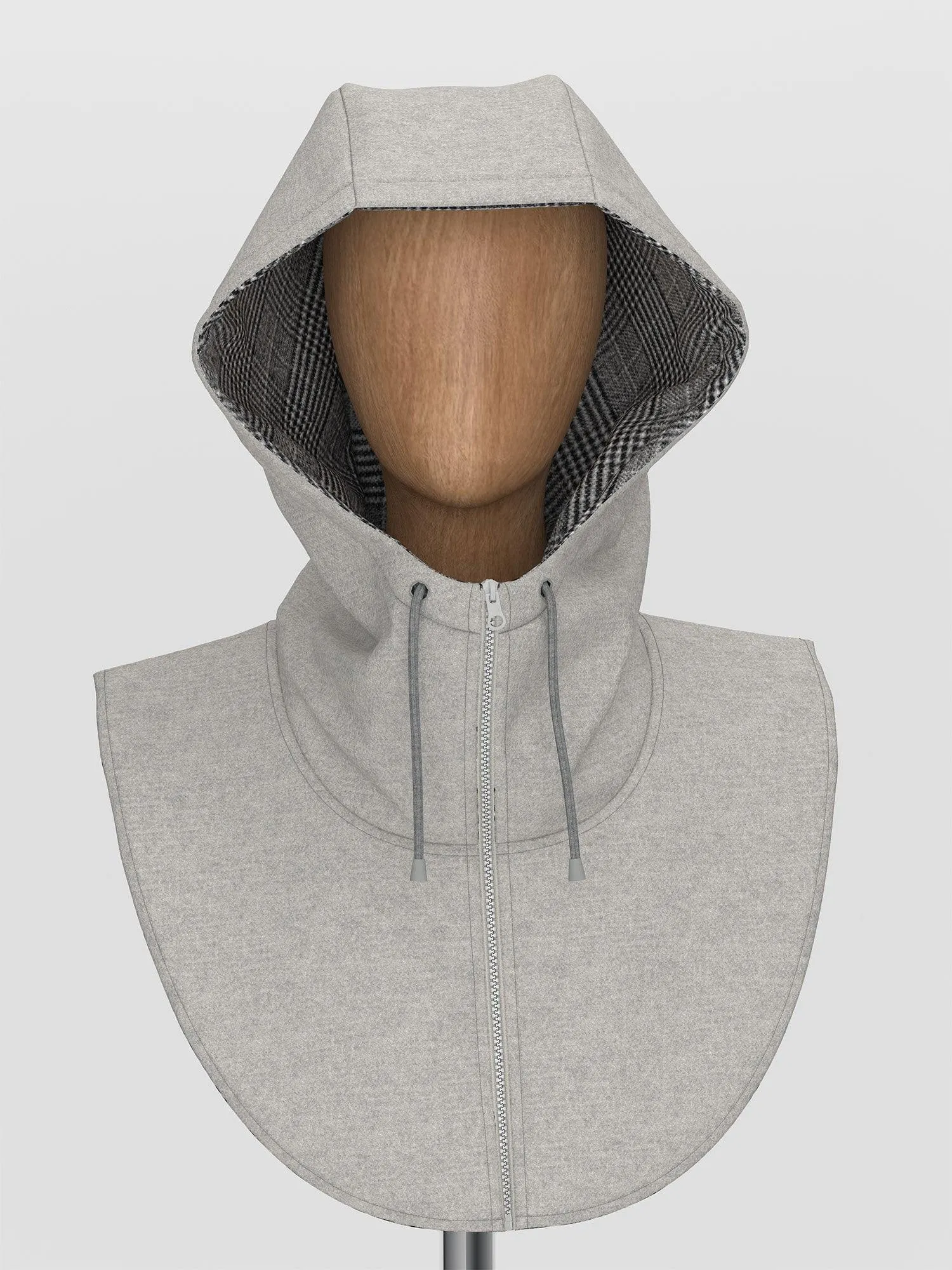 HOODED MOCK COLLAR PATTERN