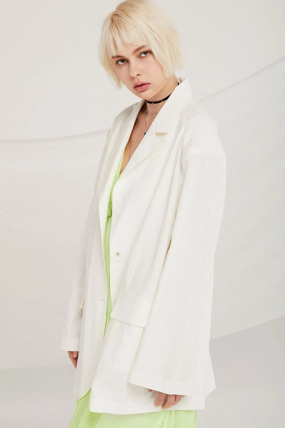 Iris Oversized Linen Jacket