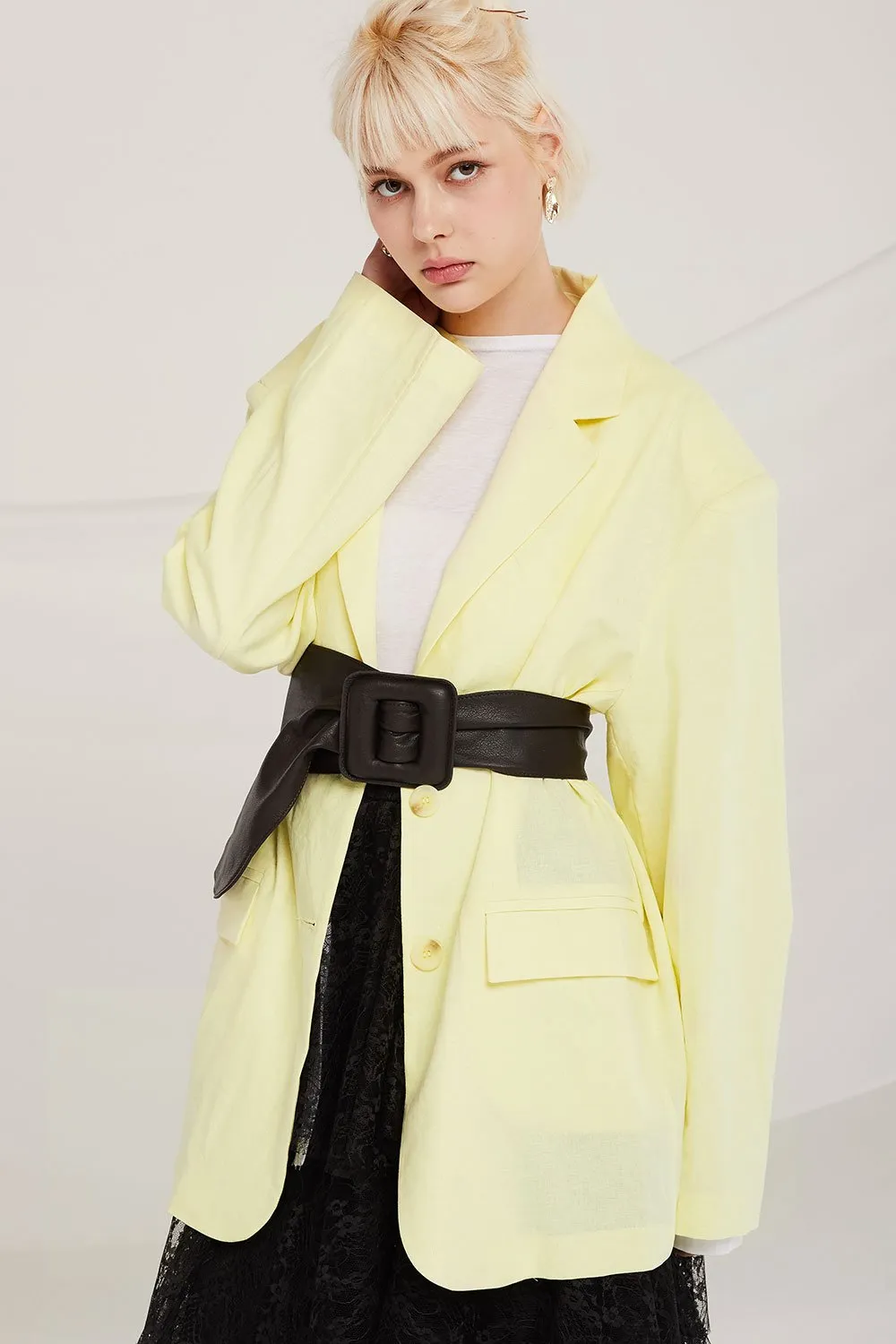 Iris Oversized Linen Jacket