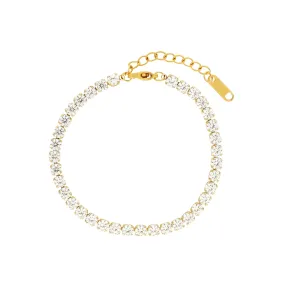 Joy Waterproof CZ Crystal Bracelet 18K Gold Plating