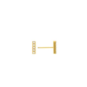 Joy Waterproof CZ Stick Earring 18K Gold Plating