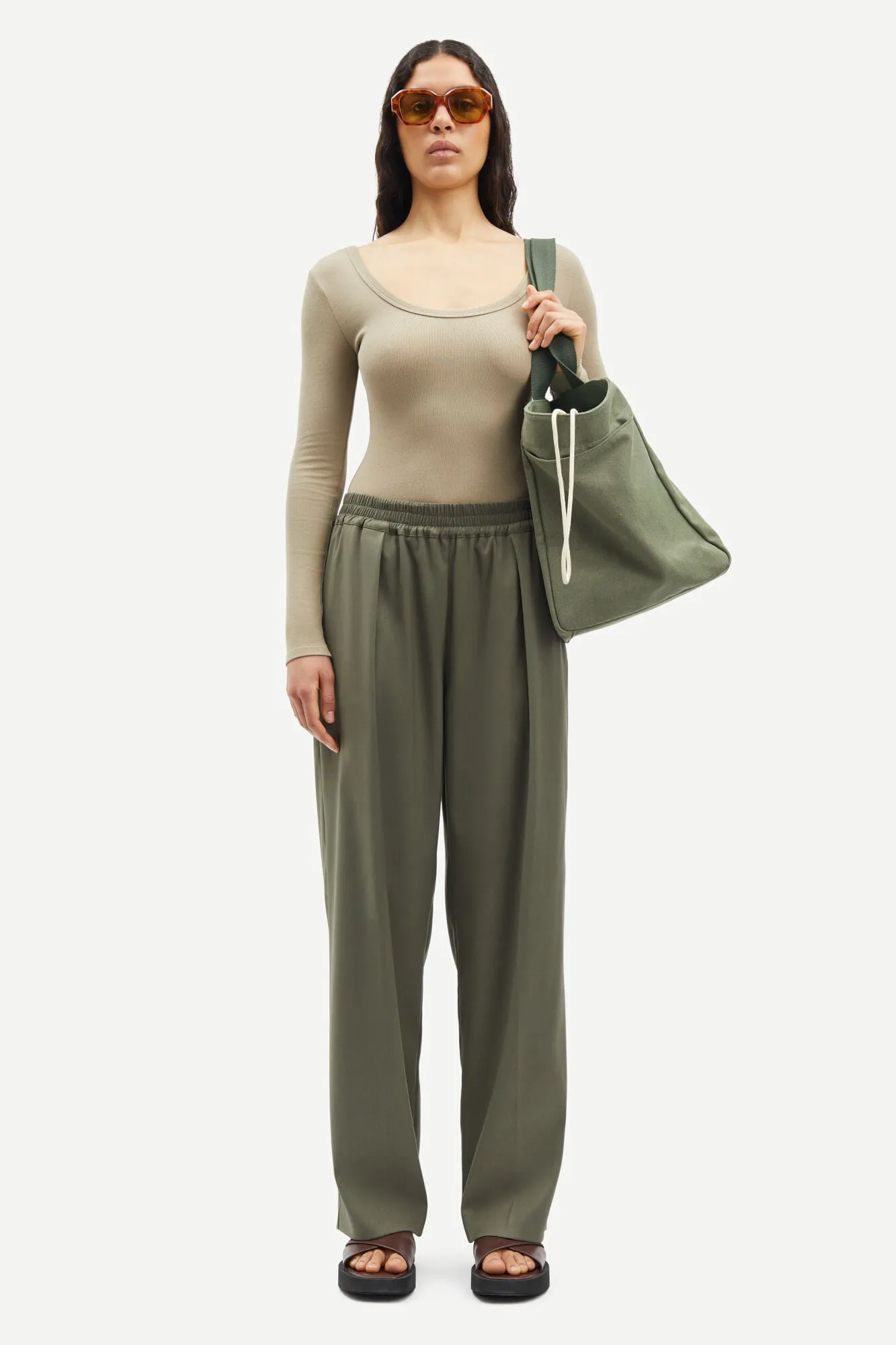 Julia Trousers Dusty Olive