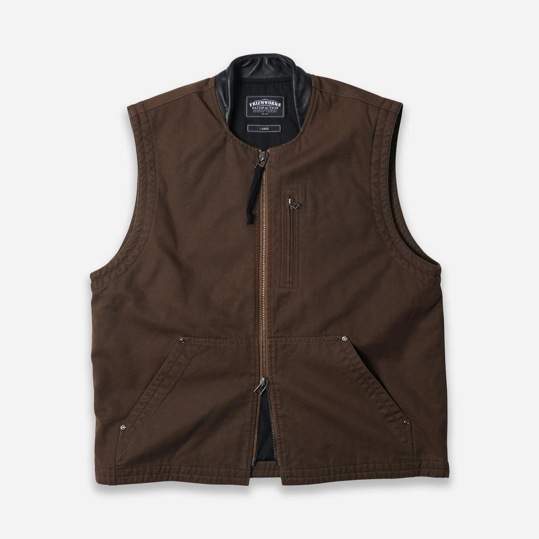 JUNGLE CLOTH DECK VEST -  BROWN