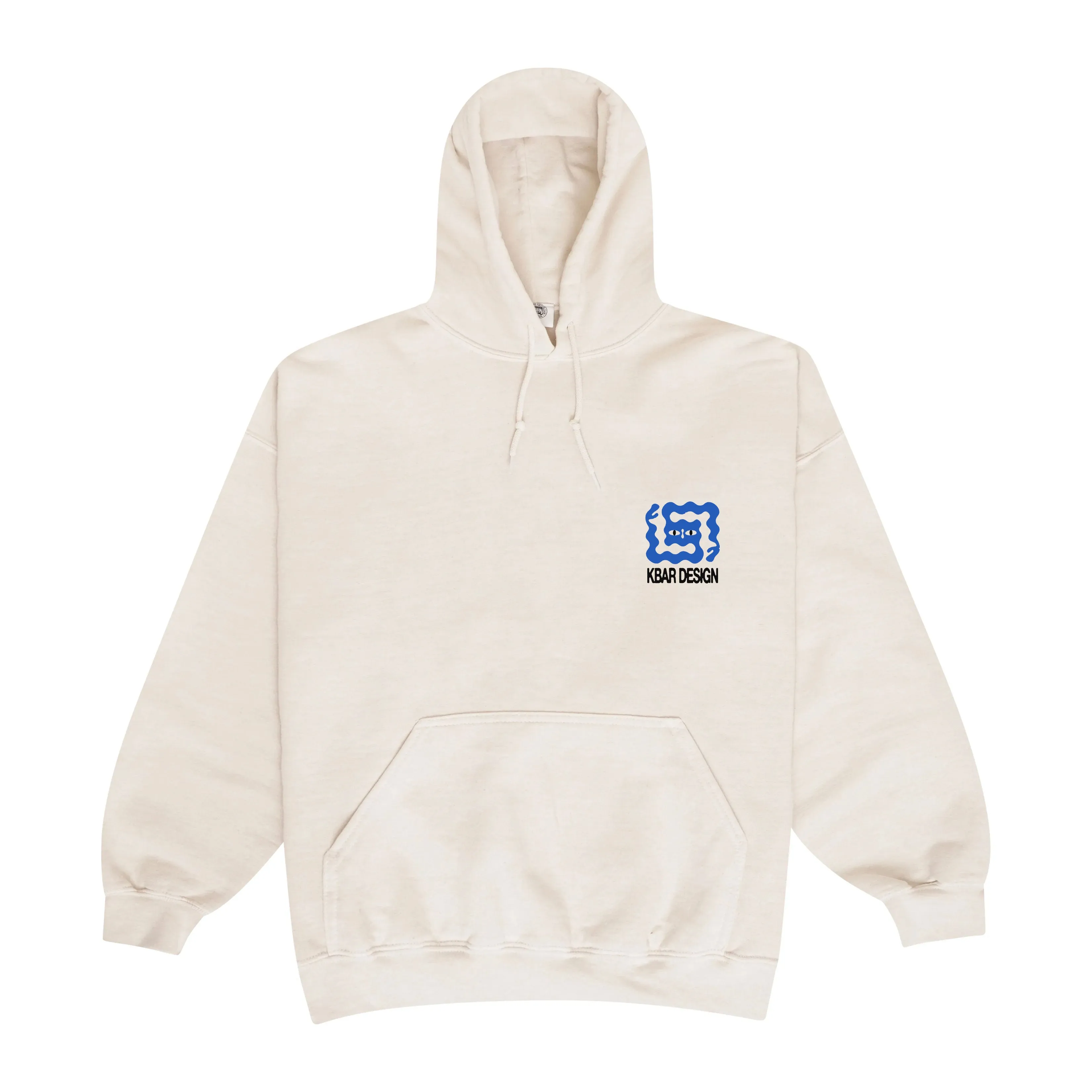 KBAR X UN:IK 'Logo' Vintage Washed Hoodie - Ivory