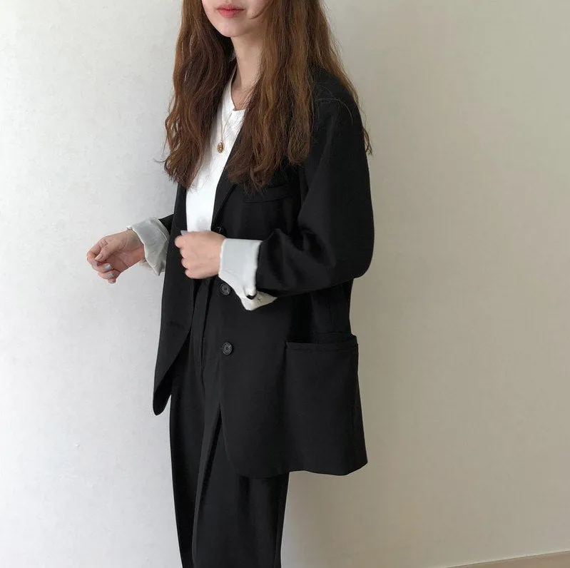 [Korean Style] Jeor Vintage Style Loose Fit Blazer