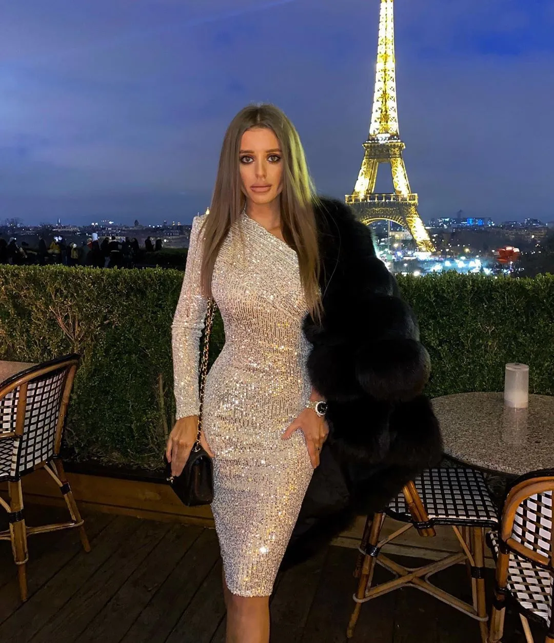 Kristi Silver Sequin Dress