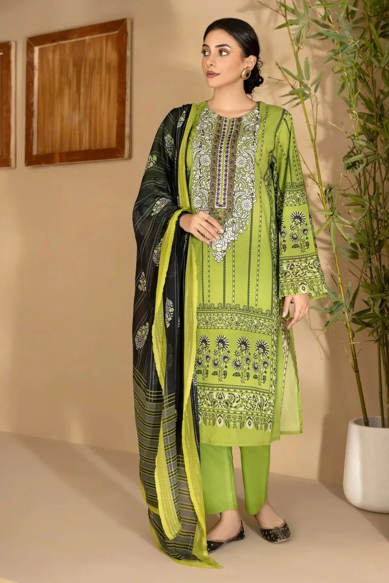 Limelight Embroidered Cambric Pakistani 3 Piece Suit LIM359