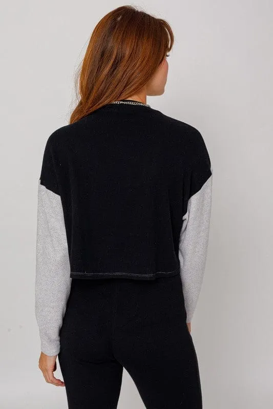 Long Sleeve Contrast Top *online only*