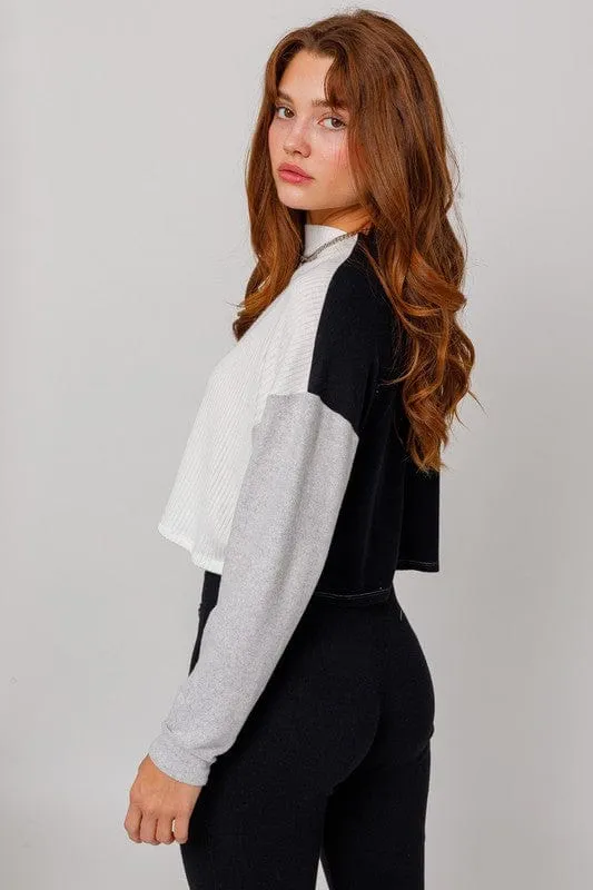 Long Sleeve Contrast Top *online only*