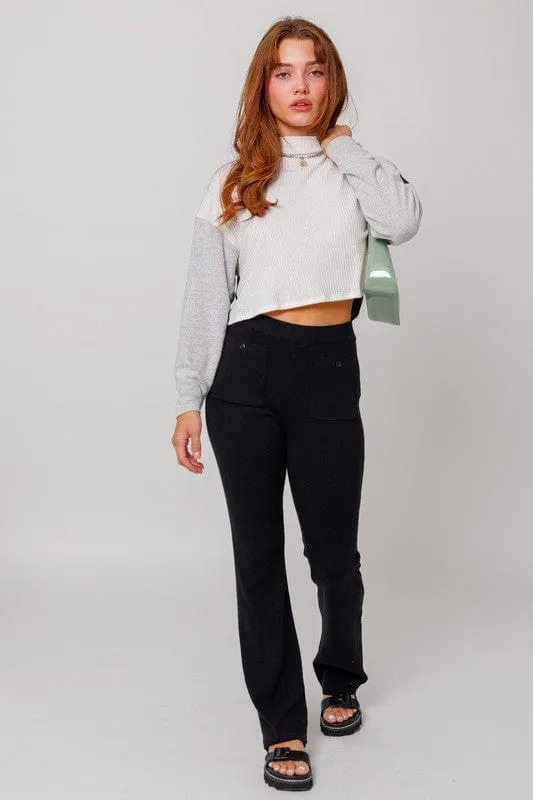 Long Sleeve Contrast Top *online only*