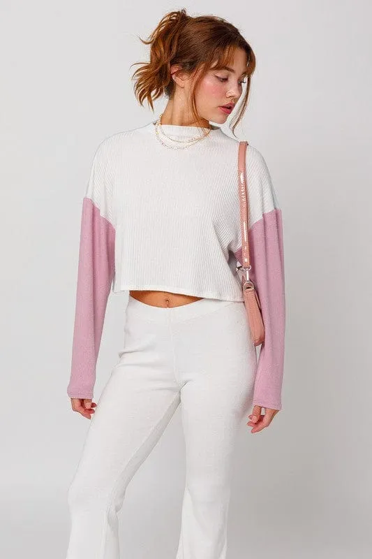 Long Sleeve Contrast Top *online only*