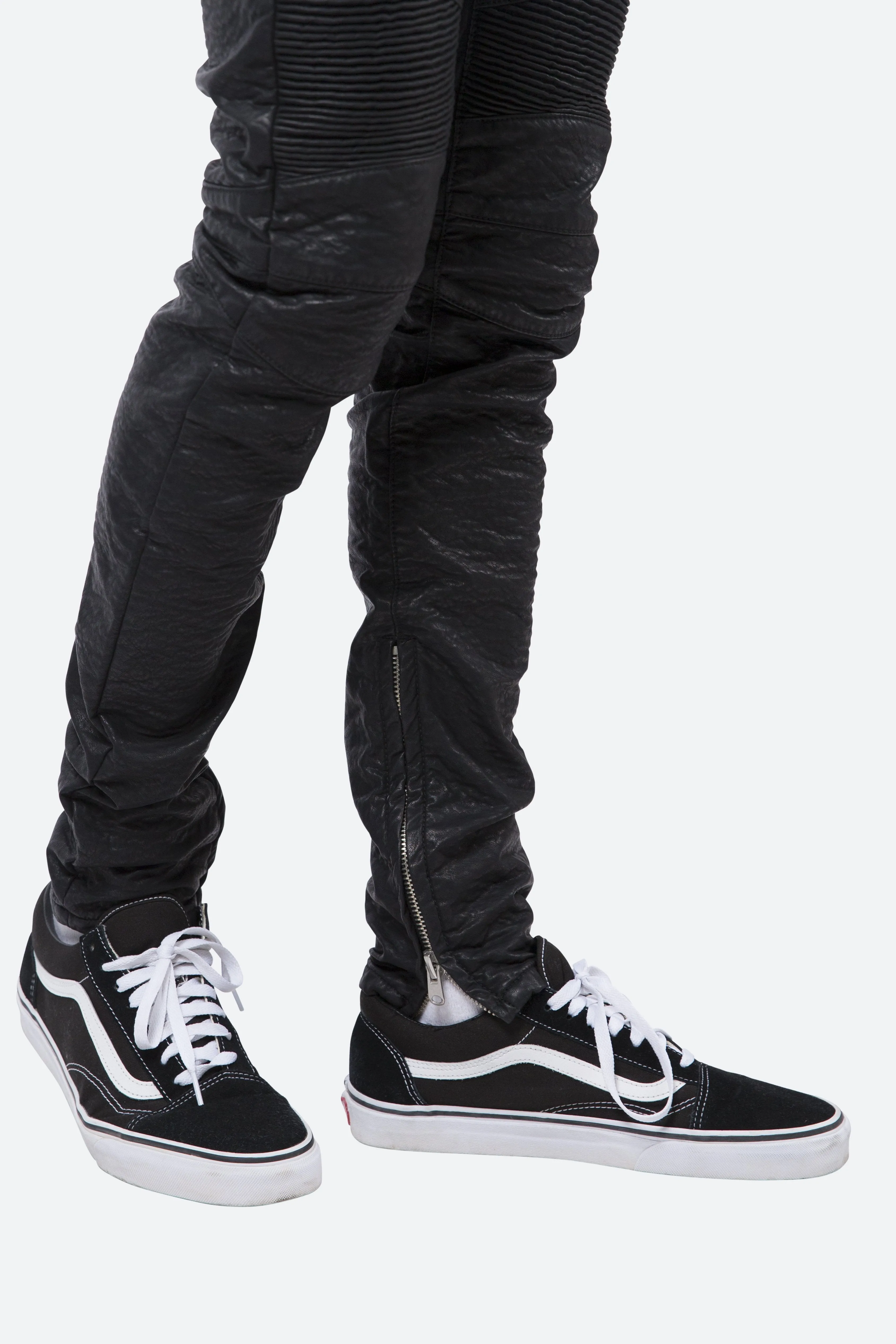 M14 Leather Denim - Black