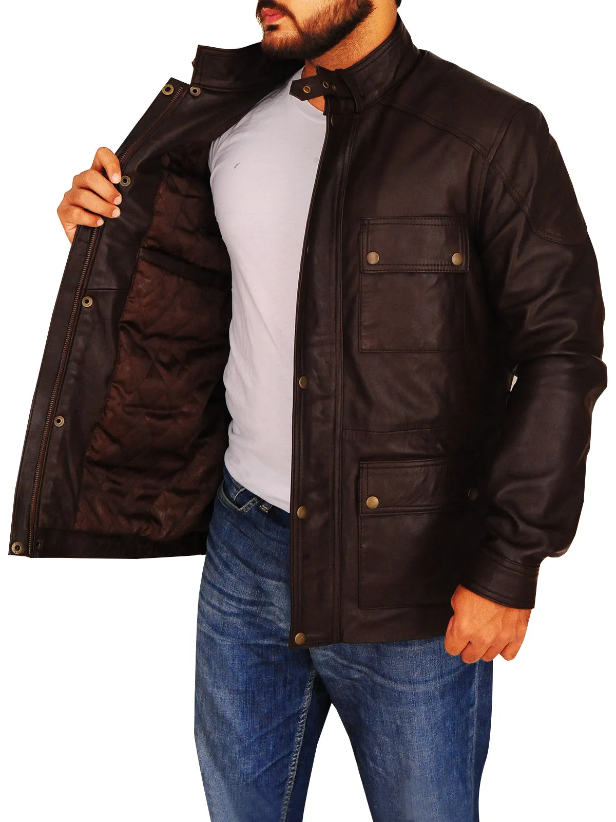 Men Brown Field Jacket