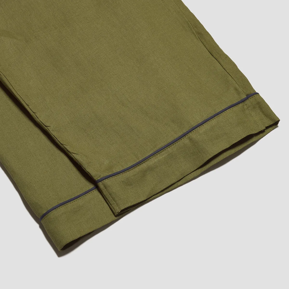 Men's Moss Linen Pyjama Trousers