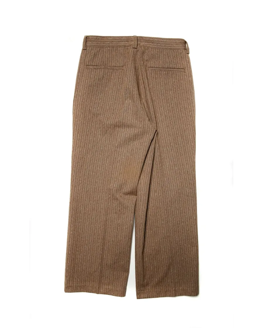 Mock Twill Pinstriped Trouser Brown