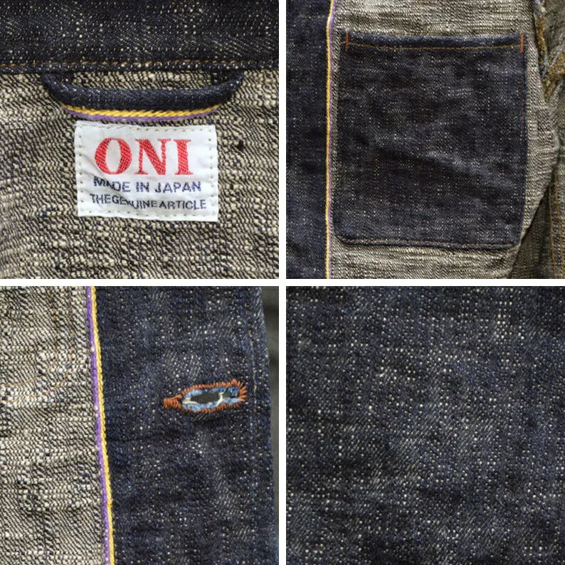 ONI Denim 03502-ONI Kasuri 17oz Japanese Selvedge Kasuri Denim Coverall Jacket