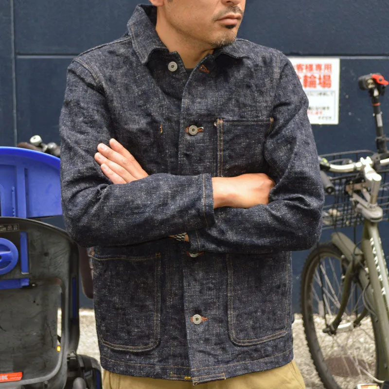 ONI Denim 03502-ONI Kasuri 17oz Japanese Selvedge Kasuri Denim Coverall Jacket