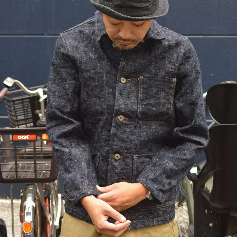 ONI Denim 03502-ONI Kasuri 17oz Japanese Selvedge Kasuri Denim Coverall Jacket