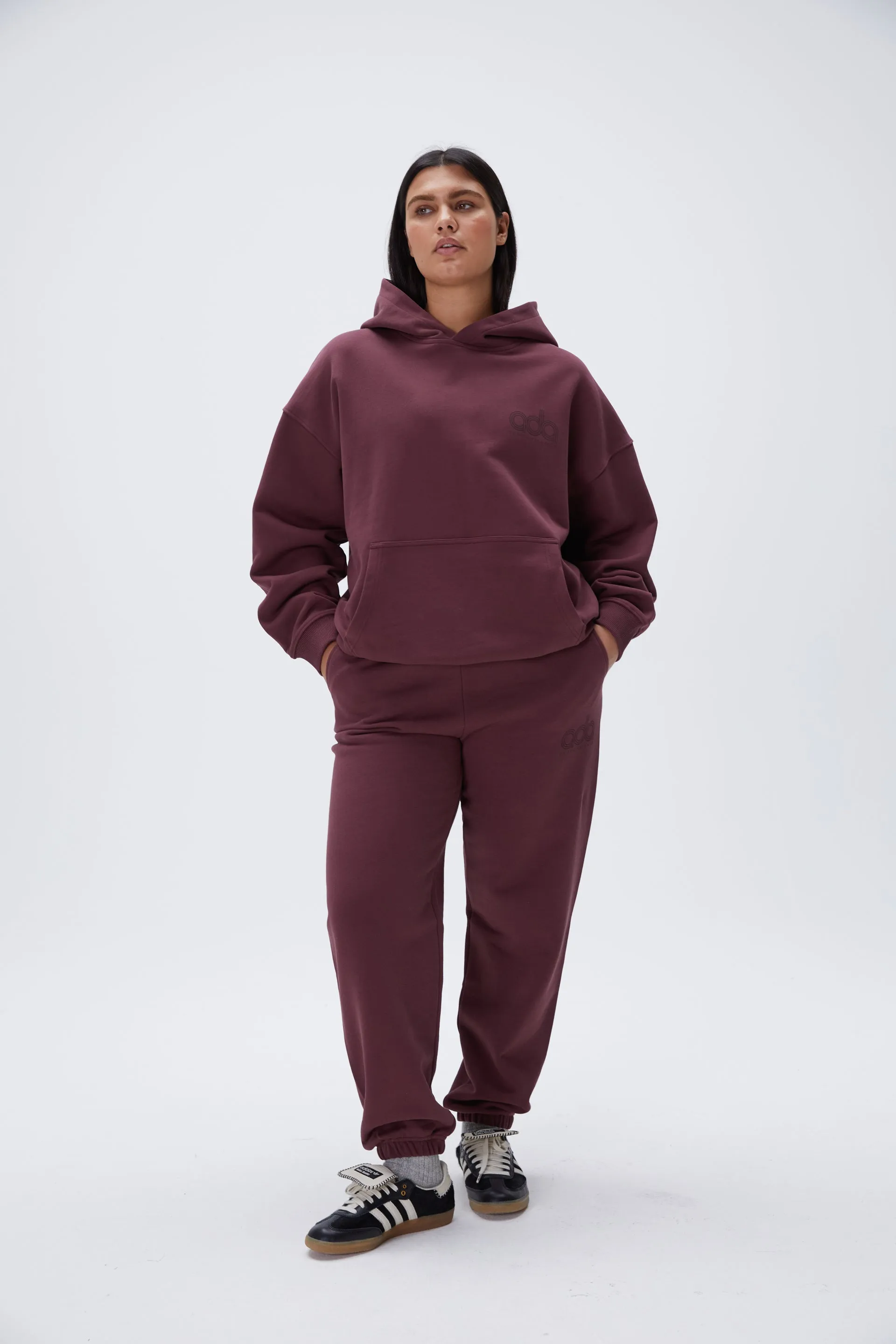 Performance Oversized Hoodie - Burgundy