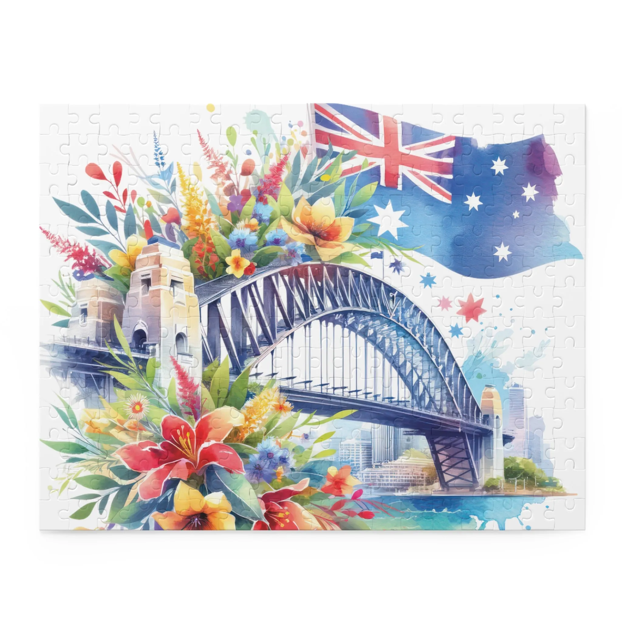 Personalised/Non-Personalised Puzzle, Sydney Harbour Bridge (120, 252, 500-Piece)