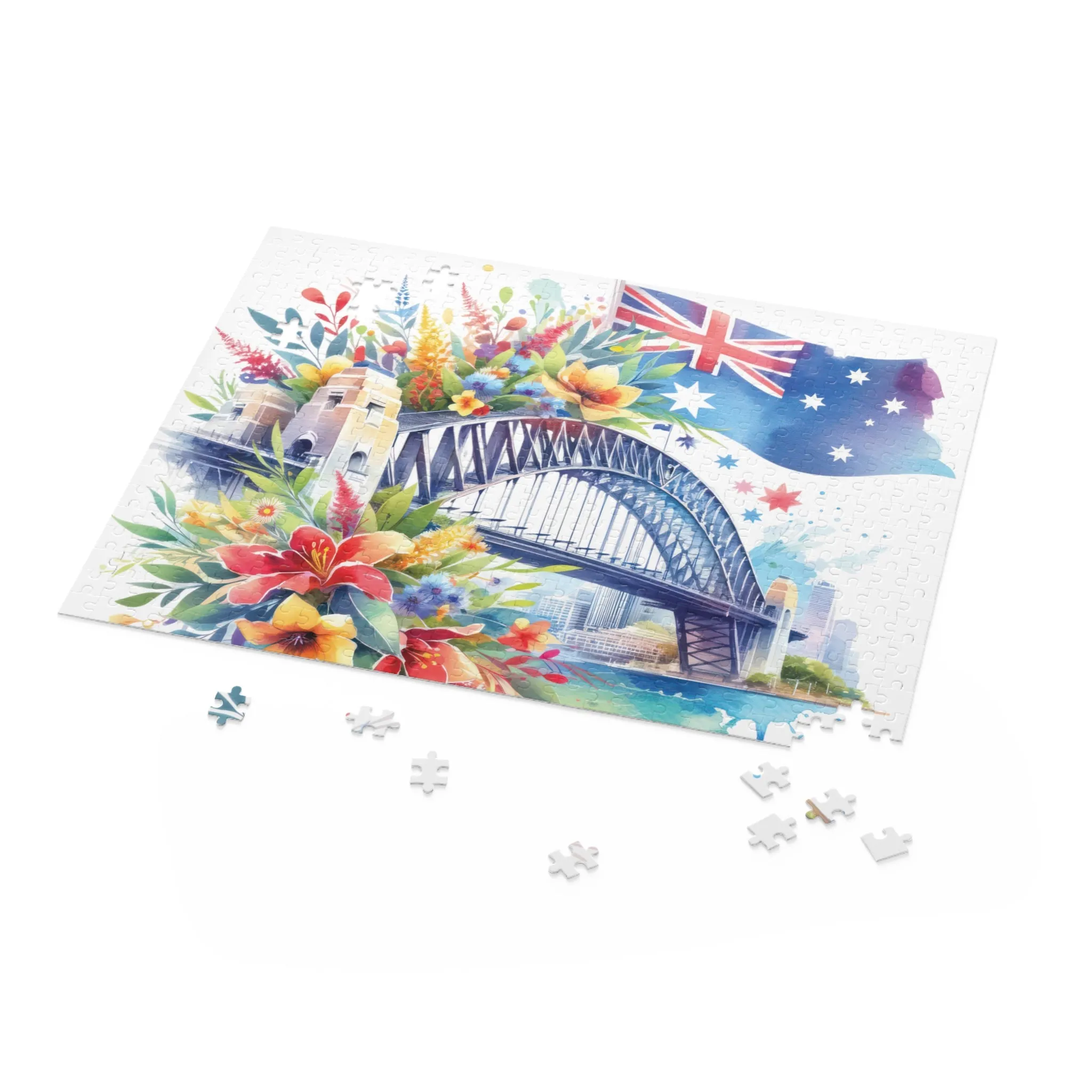 Personalised/Non-Personalised Puzzle, Sydney Harbour Bridge (120, 252, 500-Piece)