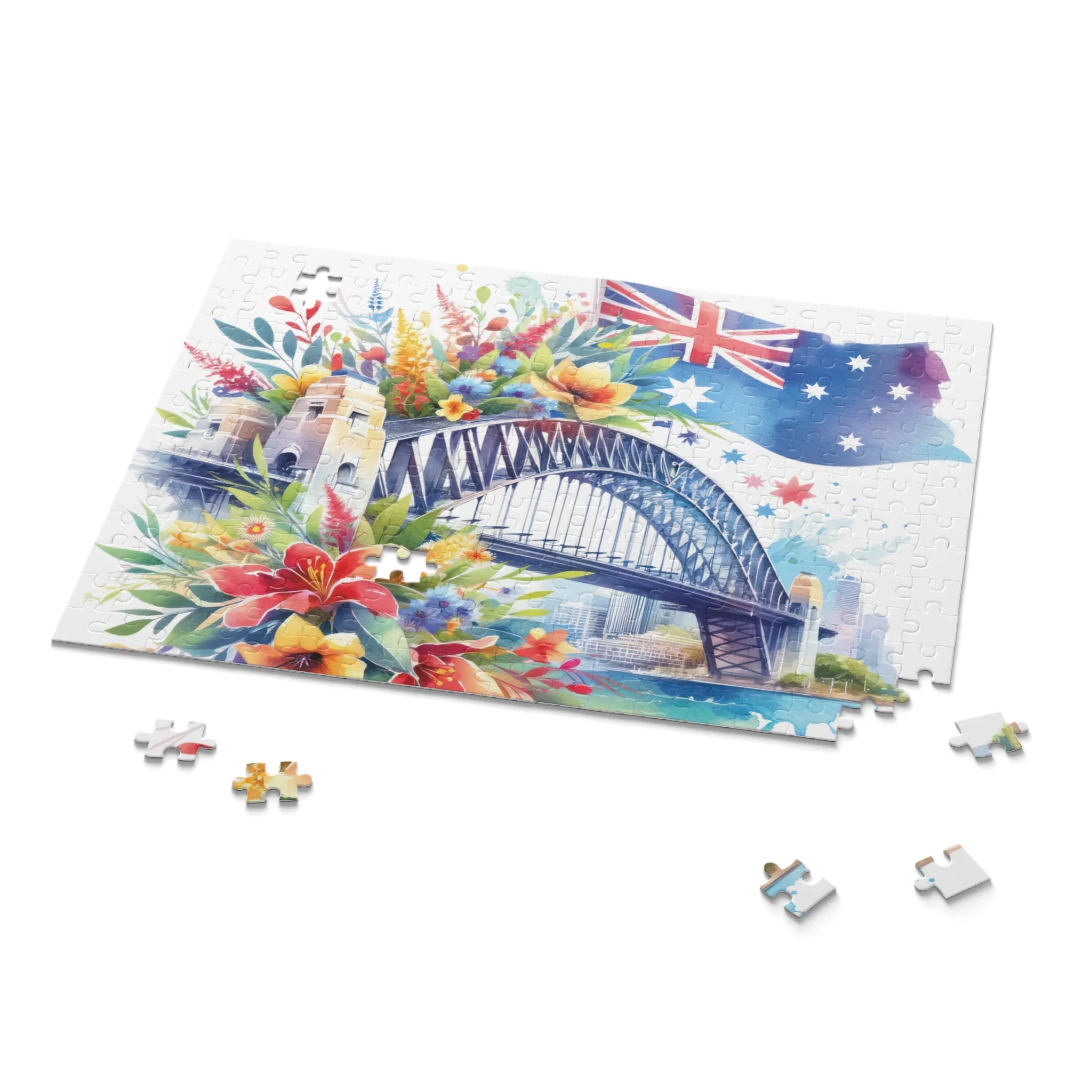 Personalised/Non-Personalised Puzzle, Sydney Harbour Bridge (120, 252, 500-Piece)