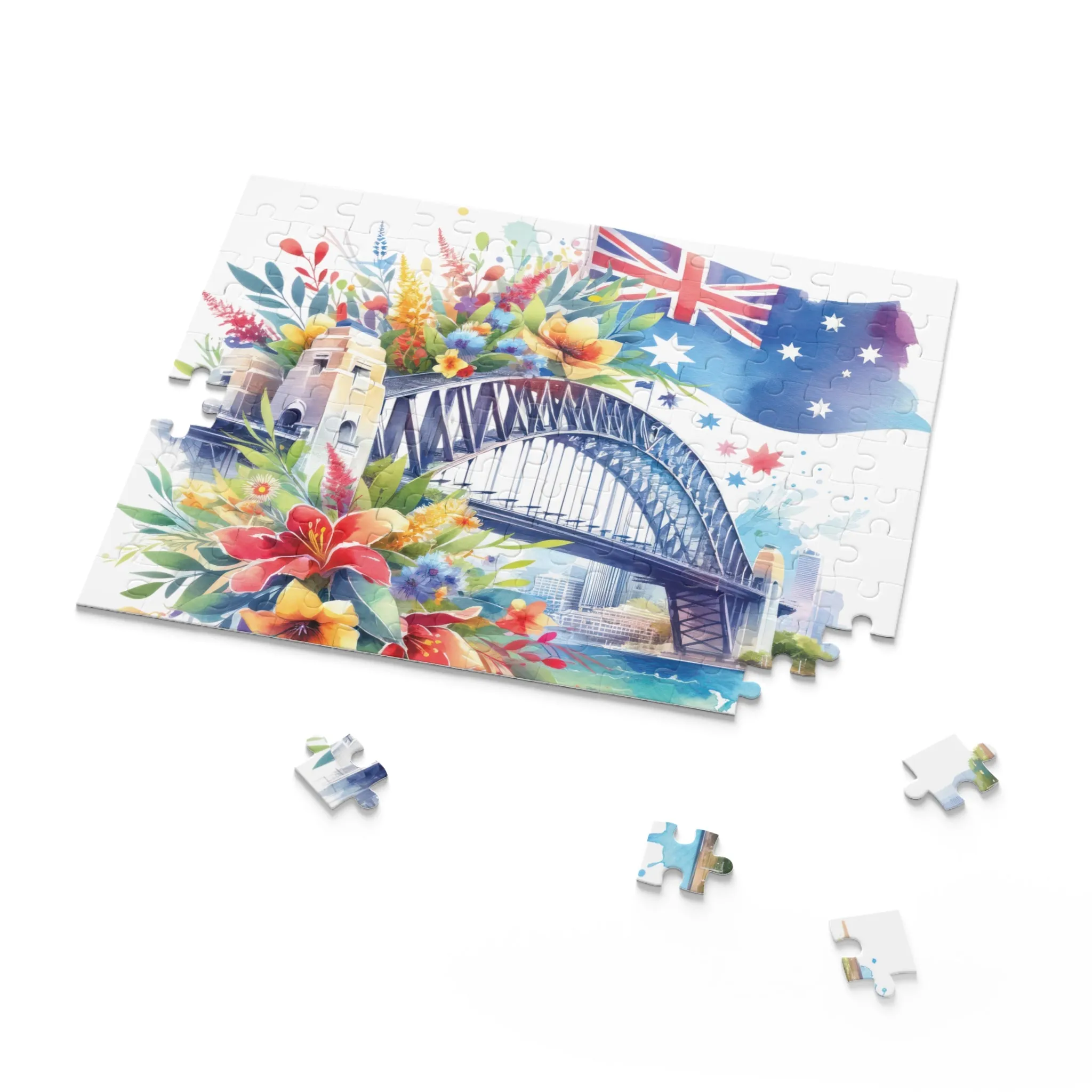 Personalised/Non-Personalised Puzzle, Sydney Harbour Bridge (120, 252, 500-Piece)