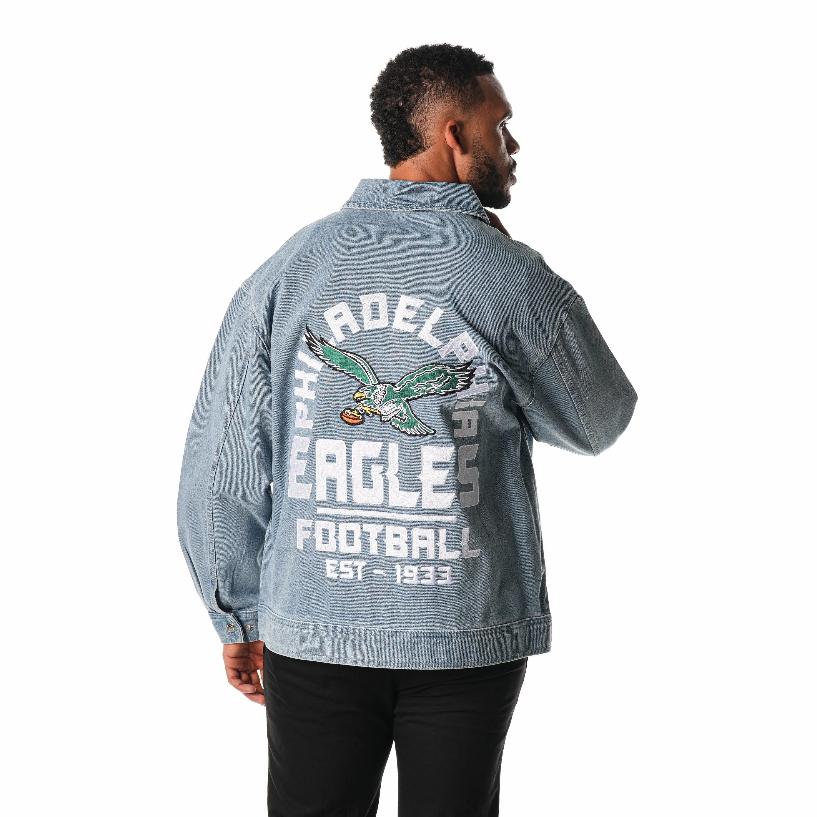 PHILADELPHIA EAGLES DENIM COACHES JACKET