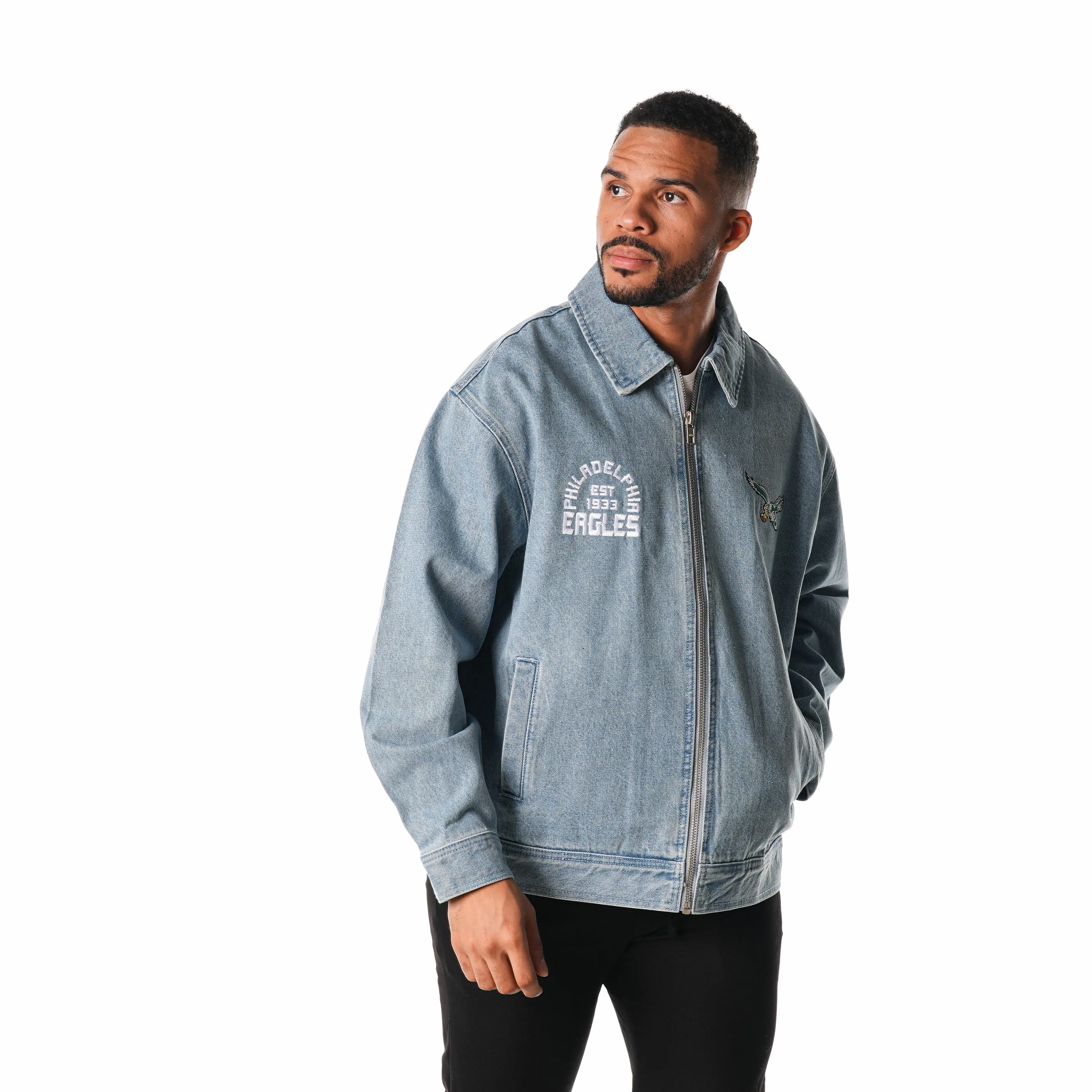 PHILADELPHIA EAGLES DENIM COACHES JACKET