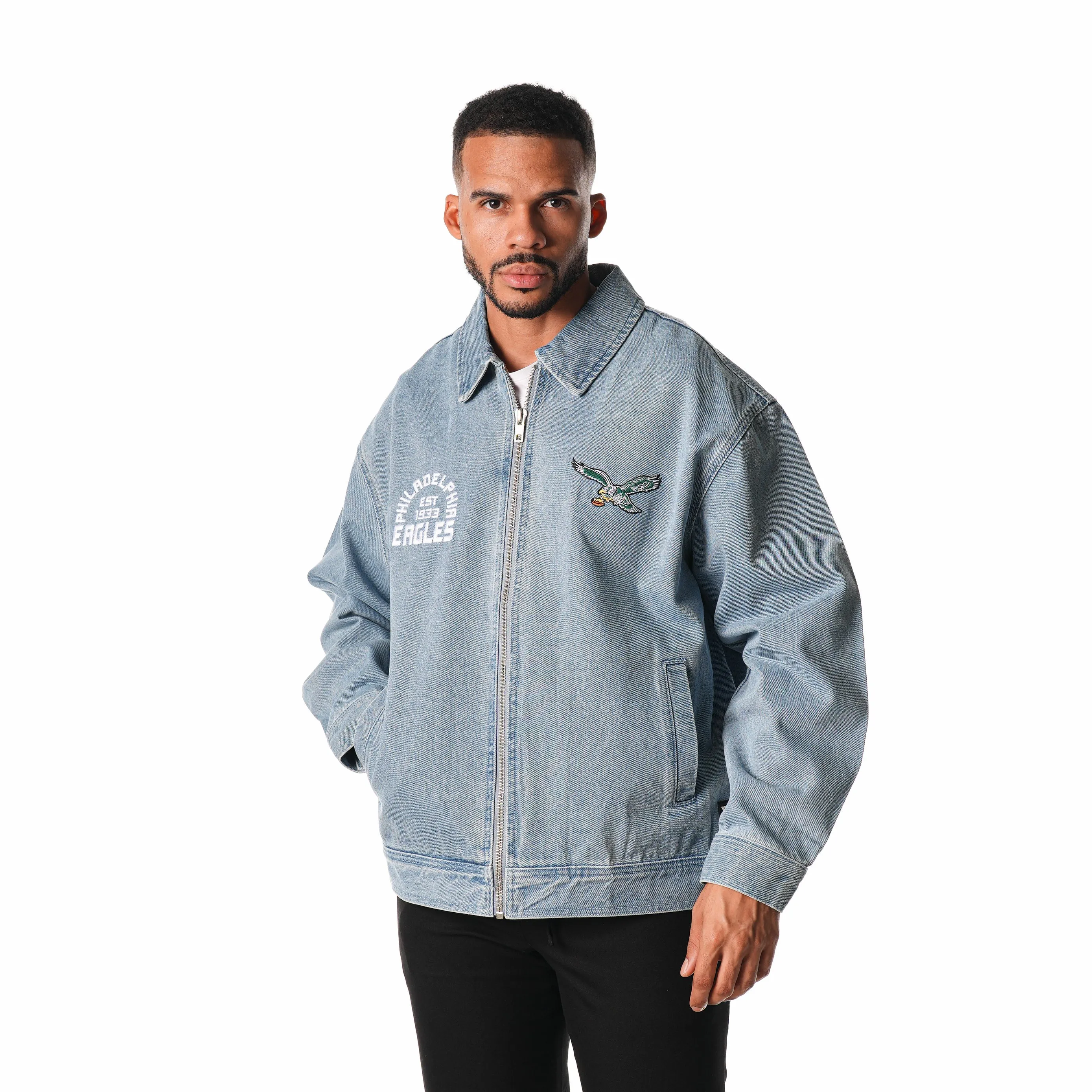 PHILADELPHIA EAGLES DENIM COACHES JACKET