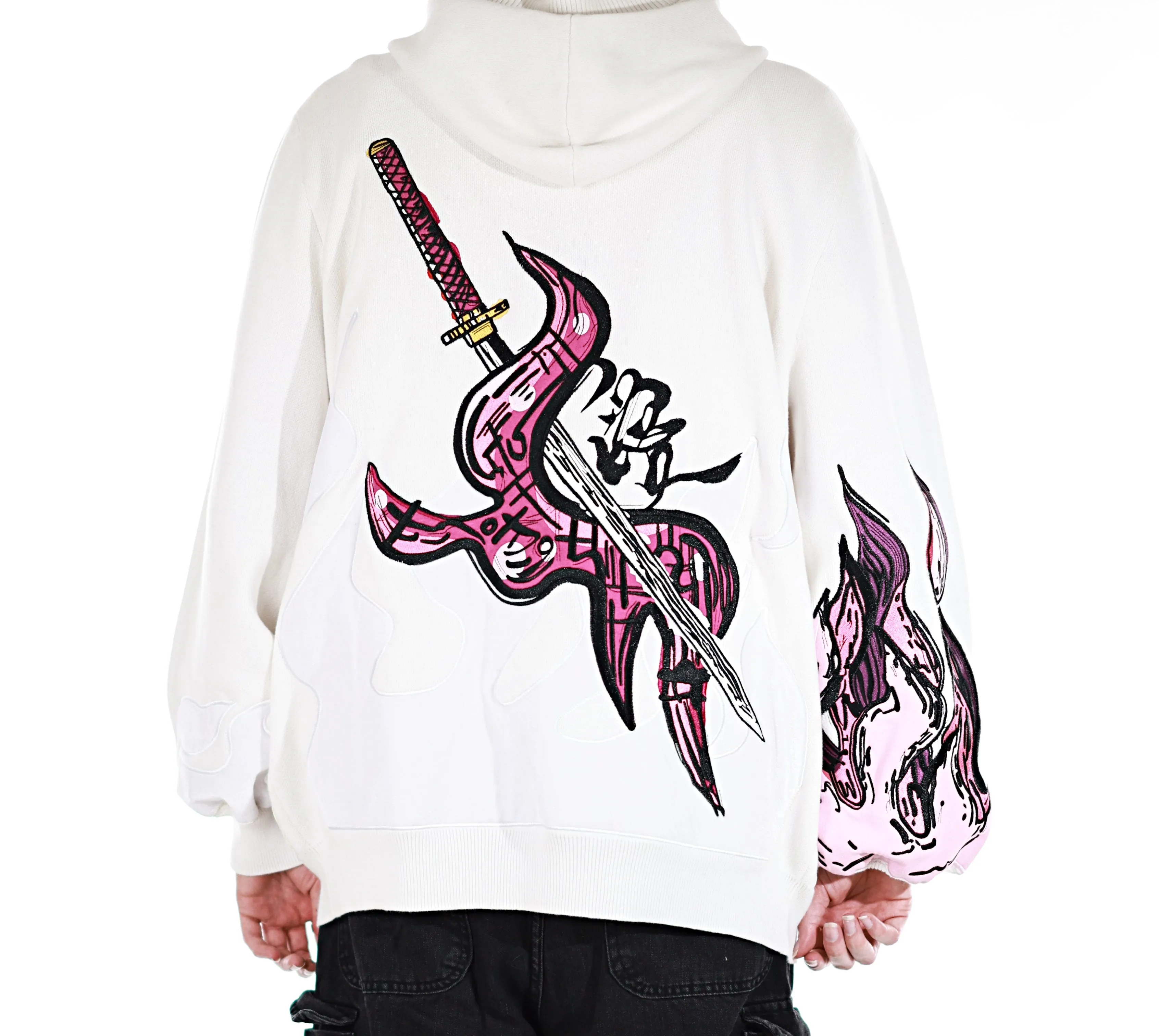 Pink Flame Zipper Hoodie V2 Preorder