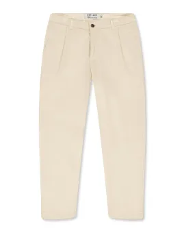 Pleats Cord Pants - Beige