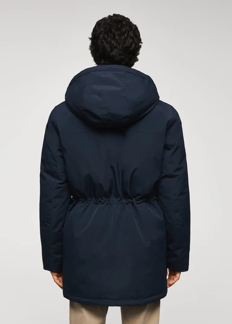 Quilted hooded parka