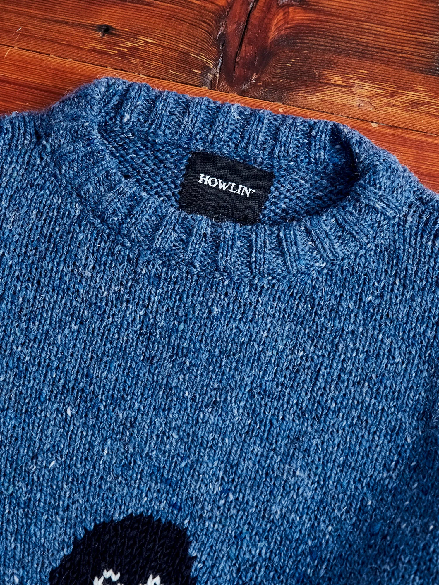 "Best Walrus In Town" Wool Sweater in Blue