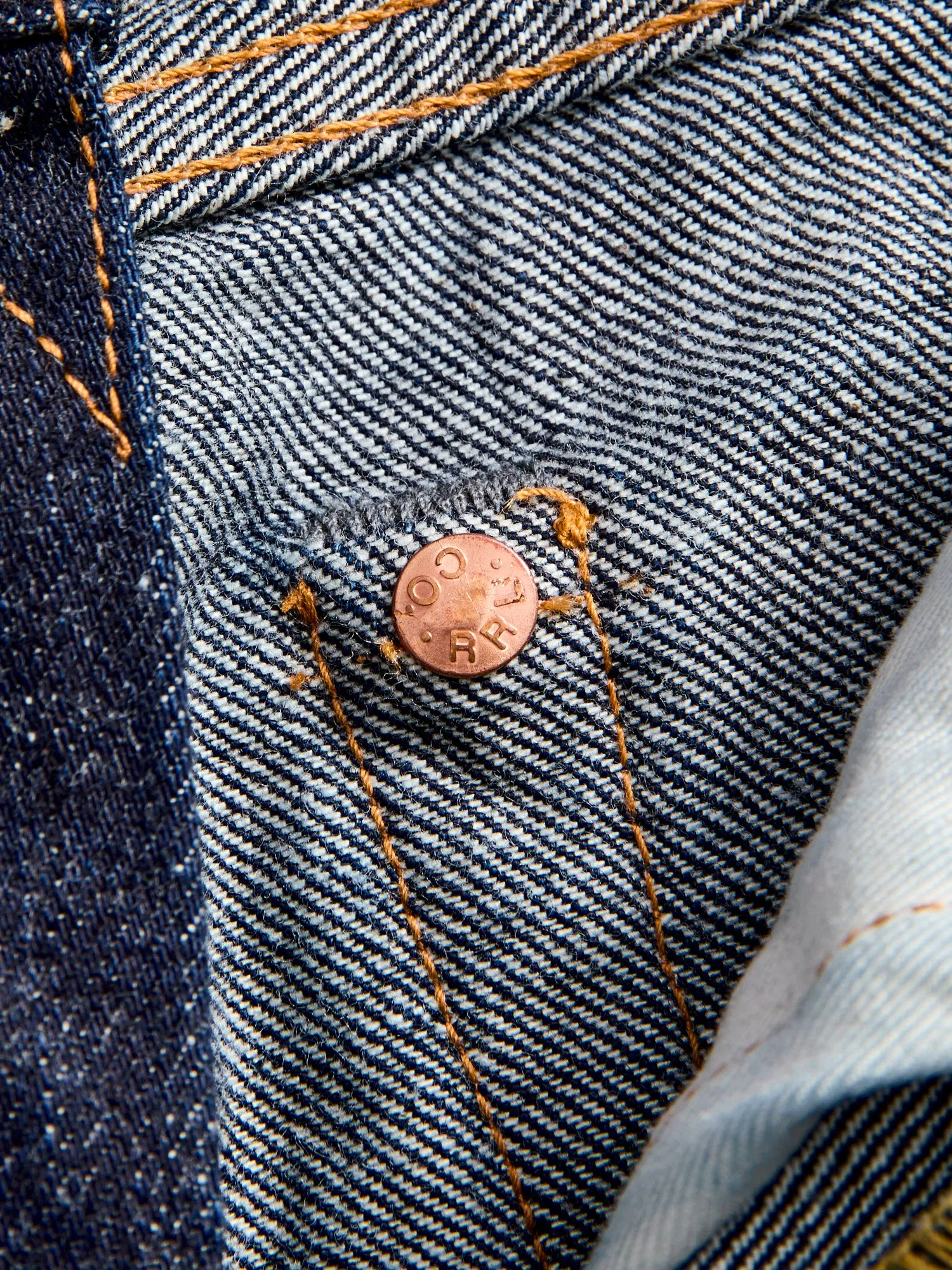 "East-West" 16oz Rinsed Selvedge Denim - High Slim Fit