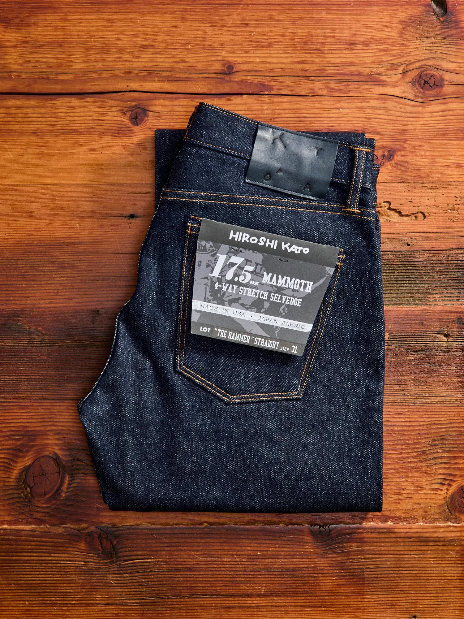 "Mammoth" 17.5oz Heavyweight Stretch Selvedge Denim - Hammer Straight