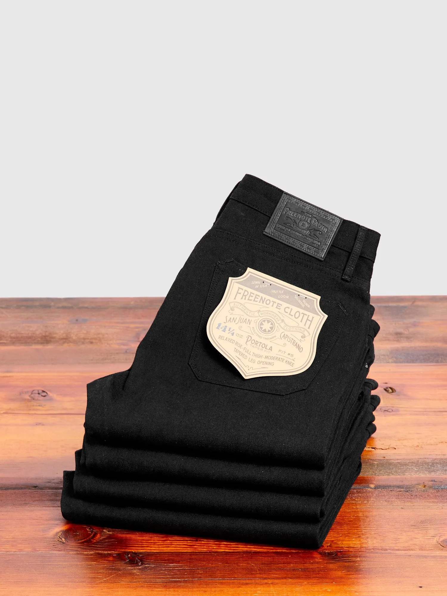 "Portola" 14.25oz Black Selvedge Denim - Tapered Fit