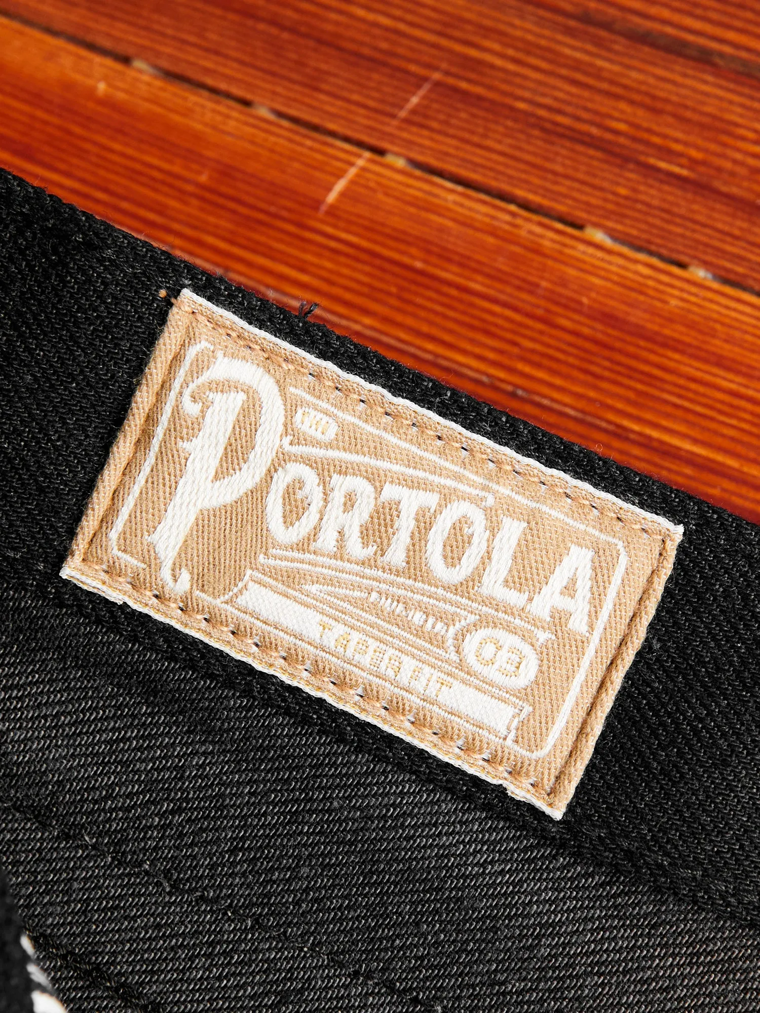 "Portola" 14.25oz Black Selvedge Denim - Tapered Fit