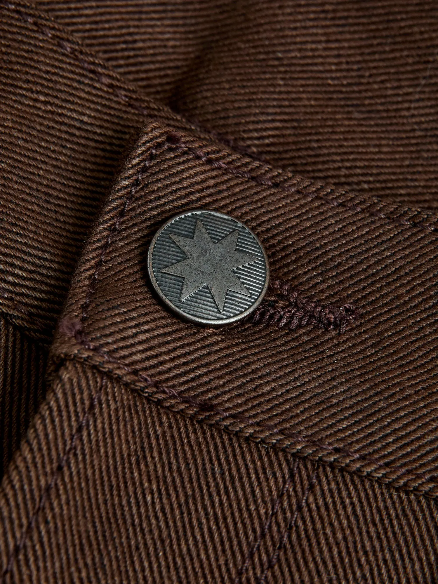 "Portola" 15oz Dark Brown Selvedge Denim - Tapered Fit