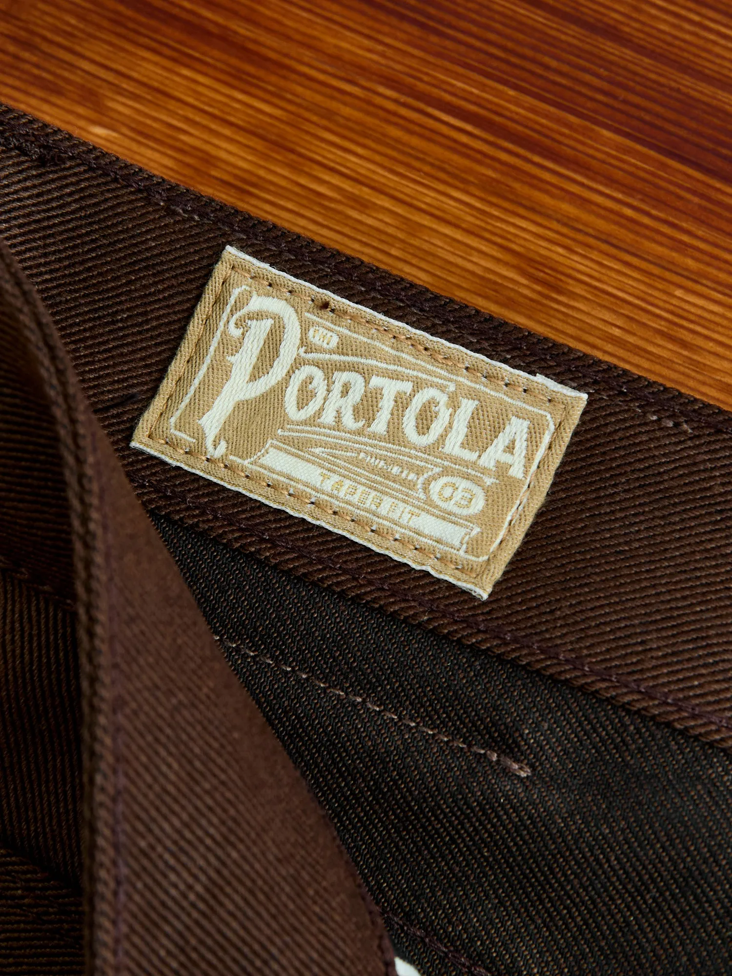 "Portola" 15oz Dark Brown Selvedge Denim - Tapered Fit