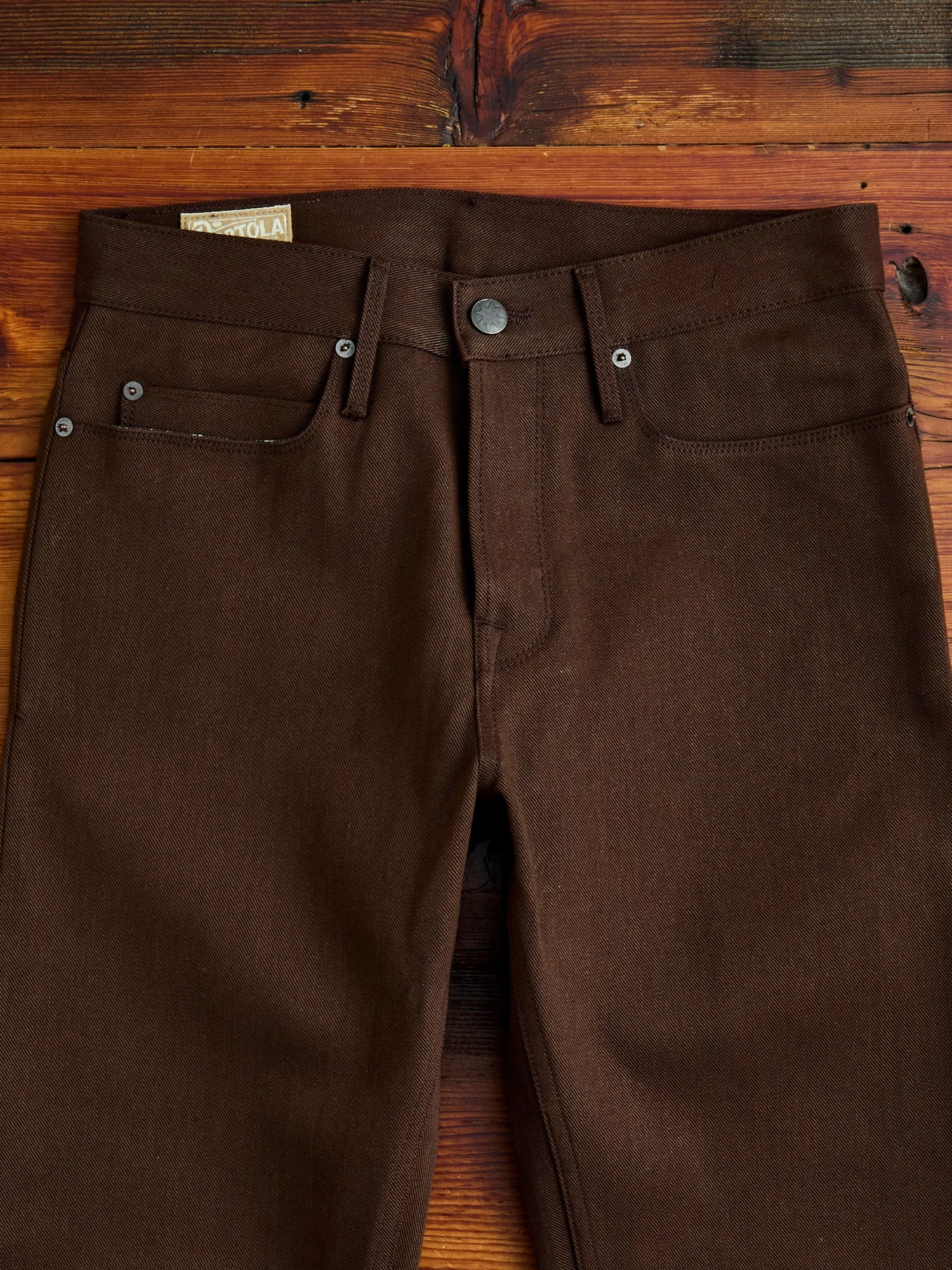 "Portola" 15oz Dark Brown Selvedge Denim - Tapered Fit